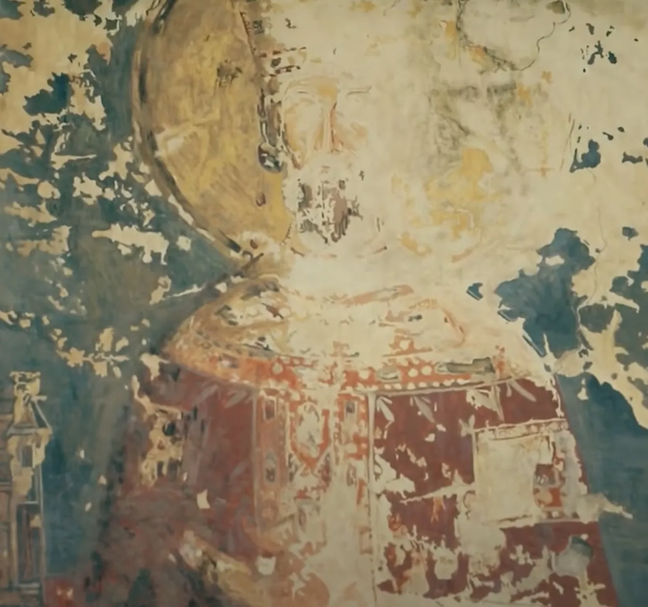 Фреска царя Баграта III в Бедийском соборе, Абхазия